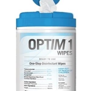 OPTIM 1 One-Step Disinfectant Wipes, Regular, 6' x 7', 160 Sheets (12 Cases)