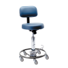 Pedigo P-6000 Stool, Surgeon's, Hydraulic, Foot Operated, with 16' Round Seat And Standard Backrest