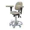 Pedigo P-7000 Stool, Foot Operated, with Contoured Seat and Backrest