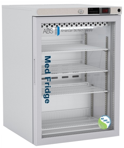 5.2 cu ft ABS Freestanding Pharmacy/Vaccine Glass Door Refrigerator - NSF/ANSI 456 Certified (Temperature Range: 1°C - 10°C) 1 5.2 cu ft ABS Freestanding Pharmacy/Vaccine Glass Door Refrigerator - NSF/ANSI 456 Certified (Temperature Range: 1°C - 10°C)