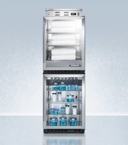 AccuCold PHC61G-SCR610BLSTACK 10 cu ft Stackable Blanket Warmer/Refrigerator Set