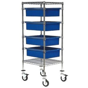 Lakeside Bin Cart, 7 Bins, 74 Inches Tall