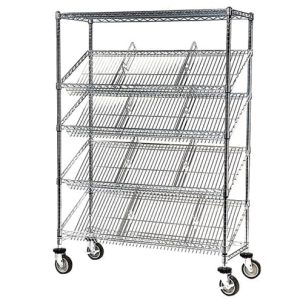 Lakeside Slanted Shelf Suture Cart 24 x 48 x 60