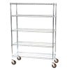Lakeside Round Post, Mobile Shelving, (5) 24 x 60 Shelves, 72' Posts