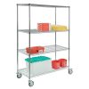 Lakeside Round Post, Mobile Shelving, (4) 24 x 72 Shelves, 72' Posts