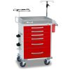 Detecto Loaded Rescue Cart - Red (6-Drawers)