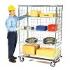 Lakeside Round Post, Enclosed Dolly Base Cart, (4) 18 x 48 Shelves, 63' Posts