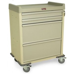 Harloff SL100DSP, Standard Line Medication Cart with Key Lock, Standard Package