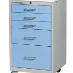 Lakeside 5-Drawer Mini Cart, Key Lock