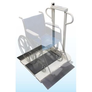 SR Scales Multi-Purpose Wheelchair Scale with Microban Antimicrobial Technology and Optional Touchless Weighing, 28' x 28'