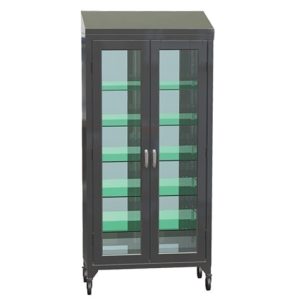 Lakeside Cabinet with (5) Stainless Steel Shelves, Sloped Top