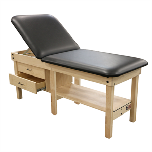 Pivotal Health 6 Leg Classic Wood Treatment Table with Lift Back Cushion