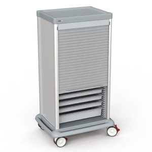 Lakeside Single Door Logistics Supply Cart, 55 Inches Tall