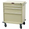 Harloff V-Series Short Procedure Cart, 24' Cabinet and Drawers with Key Lock