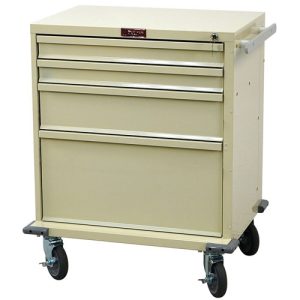 Harloff V-Series Short Procedure Cart, 24' Cabinet and Drawers with Key Lock