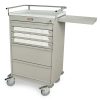 Harloff Value Medication Cart, Top Rail, Pull Out Shelf and 3.5' Bins Dividers with Key Lock - Standard Package