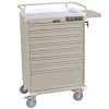Harloff Value Unit Dose Medication Cart, Top Rail and Pull Out Side Shelf with Basic Electronic Pushbutton Lock - 216 Boxes