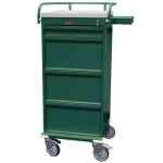 Harloff Value Punch Card Medication Cart, Pull Out Shelf and Adjustable Punch Card Row Dividers with Key Lock - 240 Cards