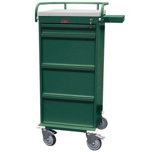 Harloff Value Punch Card Medication Cart, Pull Out Shelf and Adjustable Punch Card Row Dividers with Key Lock - 240 Cards