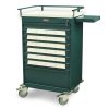 Harloff Value Medication Cart, Pull Out Side Shelf and 5' Bins Dividers with Key Lock
