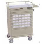 Harloff VLT30EBIN3, Value Line Medication Cart, 30 – 3.5' Bins with Basic Electronic Pushbutton Lock, Standard Package