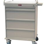 Harloff Value Punch Card Medication Cart, Pull Out Shelf and Adjustable Punch Card Row Dividers with Key Lock - 480 Cards
