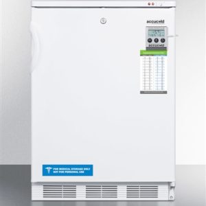 AccuCold VT65MLMED 3.2 cu ft Upright Laboratory Freezer (Temperature Range: -15°C to -25°C)
