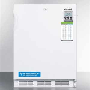 AccuCold VT65MLMEDADA 3.2 cu ft ADA Compliant Upright Laboratory Freezer (Temperature Range: -15°C to -25°C)
