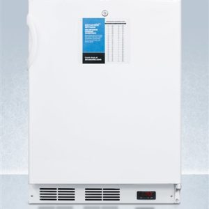 Accucold VT65MLPROADA 3.2 cu ft ADA Compliant All-Freezer w/ Probe Hole (Temperature Range: -12°C to -25°C)