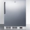 AccuCold VT65MLSSTBADA 3.5 cu ft ADA Compliant All-Freezer w/ Stainless Steel Door & Towel Bar Handle (Temperature Range: -12°C to -25°C)