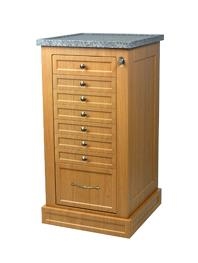 Harloff Unit Dose Medication Cart with Wood Laminate, Drawer Dividers and Key Lock - 108 Boxes