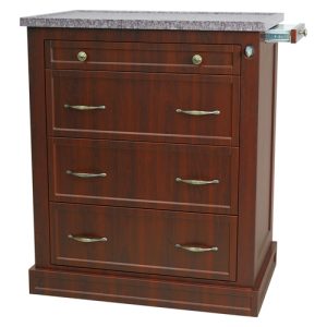 Harloff Punch Card Medication Cart with Wood Laminate, Adjustable Punch Card Row Dividers with Key Lock - 480 Cards