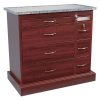 Harloff Punch Card Medication Cart with Wood Vinyl, Pull Out Shelf and Adjustable Punch Card Row Dividers with Electronic Keypad Lock - 600 Cards